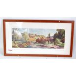 An original railway carriage print "RIVER ALLEN, NR BARDON MILL, NORTHUMBERLAND" by Suffolk artist