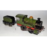 1920-6 Hornby 00/M3 GN green tinprinted loco 1452 on cabside, GNR on tender, clockwork, some