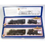 Two Bachmann standard class 4 4-6-0 locos and tenders, 31-102 No. 75073 and 31-103 75020, both (G-