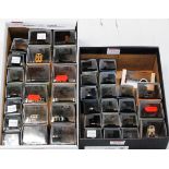 2 small boxes containing 39 Oxford diecast road vehicles a mix of periods and types, some loose in