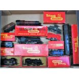 Collection of Triang locomotives in mixed condition, BR maroon 'Princess Royal' engine and tender (