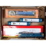 Selection of British outline overhead electric locomotives by Triang and Hornby, 2x Triang BR blue