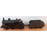 A 3½" gauge live steam Great Eastern Railway outline 2-4-0 locomotive and six wheel tender, part