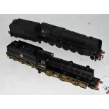 Two Hornby black locos and tenders, R3305 LNER K1 2-6-0 BR 62059 with BR 9F 2-10-0 92151, both