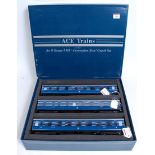 ACE Trains C20B set of three coaches LMS coronation blue with silver stripes comprising Br/3rd No.