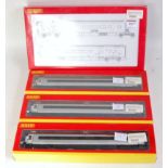 Five Hornby coaches, Eurostar 2-car set R4013C with three Pendolino silver/red R.4271/4274A and