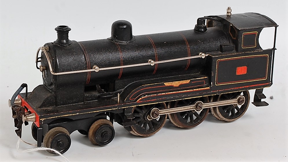 Marklin black LNWR c/w 4-6-0 'Experiment' loco only - name not on nameplate, chips to cab roof and