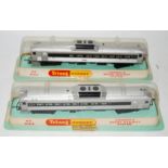 Triang Hornby TC series Budd RDC and trailer car in CN silver/black livery, both in French