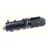 Bassett Lowke standard goods loco, clockwork, 0-6-0 BR 64193, unlined black, light corrosion to