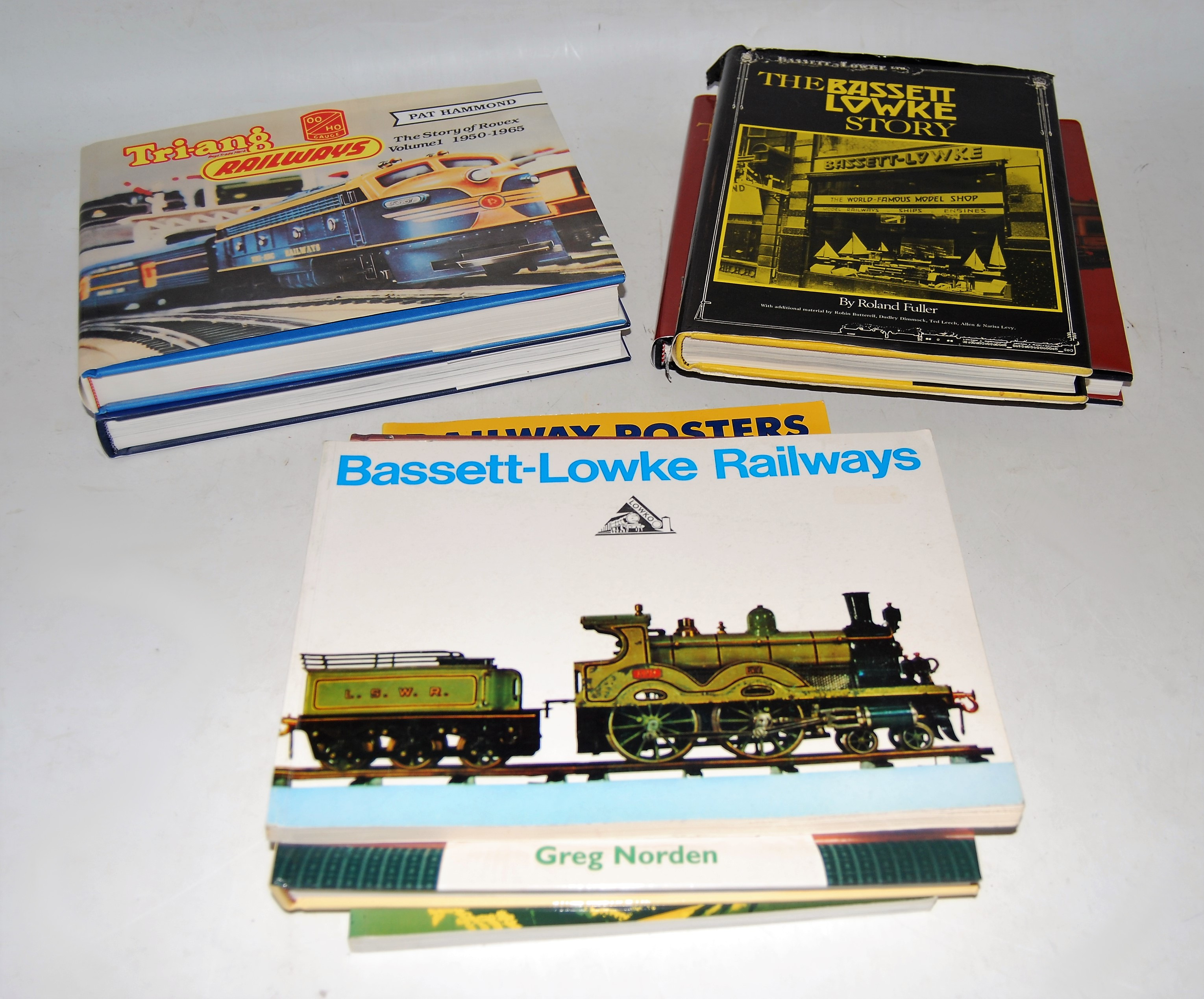 Seven model railway books including New Cavendish 'Hornby Dublo Trains' (Foster)(NM) and Triang