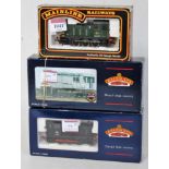 Three 0-6-0 diesel shunters: Bachmann 32-100 BR green 08 No. 13365 (G-BG); 31-335 04 BR black