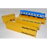 Rovex Big Train, 4 items: 0-4-0 diesel shunter yellow (NM-BG) Bo-Bo 'Blue Flier' diesel 2 buffers