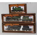 3 Mainline steam locomotives BR green 'Royal Scot' (G-BFG) BR black class 4MT No. 75006 (NM-BNM) and