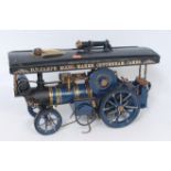 A Markie Models live steam spirit fired model of a showman's road locomotive traction engine,