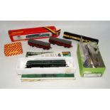 Items from modeller's workshop, various Triang catalogues, Triang BR green AIA-AIA loco, Evening