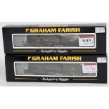 Farish by Bachmann ref. 372025 BR green 'Hartlebury Castle' engine and tender (M-BM) and a similar