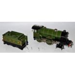 1936-41 Hornby No. 2 special loco and tender clockwork Bramham Moor LNER No. 201 darker green, black