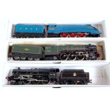 Trix BR black class 5 4-6-0 engine & tender (G), LNER blue Mallard class A4 (FG), BR green AH