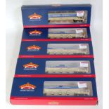 5 Bachmann Railtrack livery JJA auto-balaster wagons 4x 38-211 and 1x 38-210 (NM-BNM)