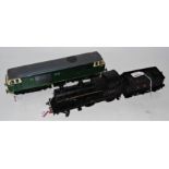 Kit/scratch built clockwork LNWR 4-4-0 loco and tender No. 7890 fitted with Bassett Lowke