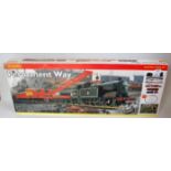 Hornby R1029 permanent way set comprising N2 class tank 0-6-2 loco BR 69522 with crane, coach etc,