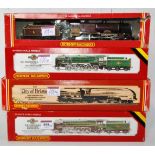 4 Hornby steam locomotives R063 BR 'Britannia' engine only no tender (F-BF), R065 BR green '