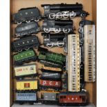 Tray of mixed make locos and tenders including: Hornby LMS 8F some corrosion (F); NE black and