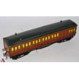 1926-39 Hornby Metropolitan coach C, br/comp, roof repainted, marks to sides (G)