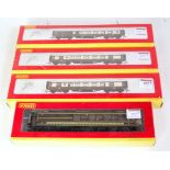 4 Hornby Pullman cars: R4145 'Cynthia', R4146 'Car No. 171', and R4150 'Car No. 65', with R4377