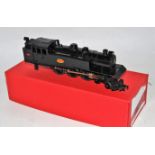 An early Triang black TC series 4-6-4 tank engine, is complete but has minor damage to side tanks (