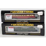 Farish by Bachmann N gauge Ref. 371-627 ex GWR railcar BR red/cream (G-BG), and a similar Ref. 371-