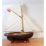 The Vintage Model yacht Group wooden and metal hand built kit built model of a Bristol Channel pilot