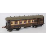 1935-41 Hornby No.2 special Pullman coach Verona, grey roof brown luggage doors, roof will benefit