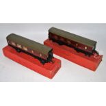 Hornby 1937/41 No. 2 LMS corridor coach brake/composite, some small marks to sides (G/VG)(with LMS