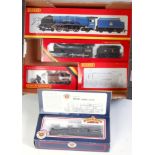 5 steam locomotives, Hornby R2386, BR blue 'Duchess of Gloucester', box stained (G-BD), R150 class
