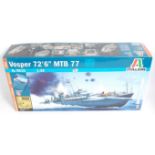 An Italeri model No. 5610 1/35 scale model of a Vosper 1972 MTB77 Attack Ship, appears as issued