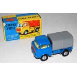 A Corgi Toys No. 470 FC150 Ford Control Jeep comprising of blue cab and chassis with grey canopy