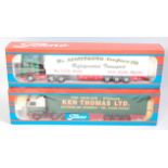 A Tekno 1/50 scale boxed road transport diecast group to include a Ken Thomas Ltd Scania 113M