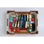 One tray containing a quantity of various playworn and repainted Dinky Toy and French Dinky