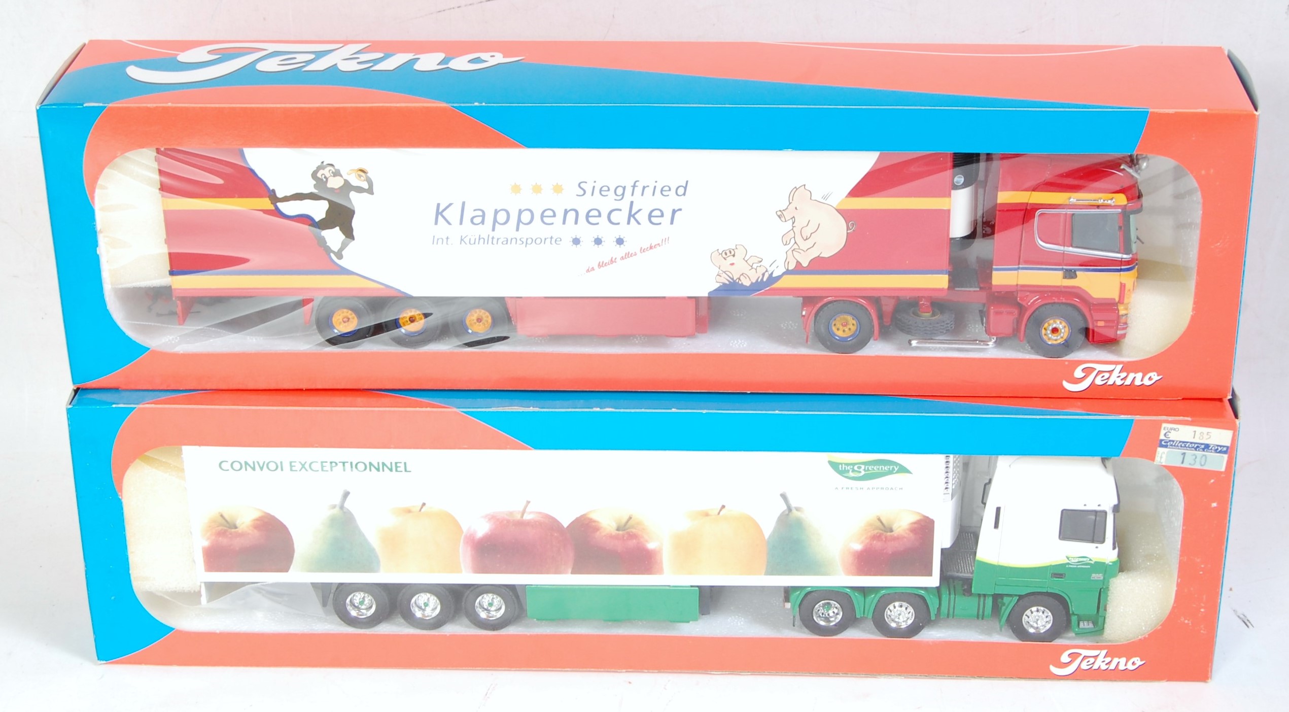 A Tekno 1.50 scale boxed road haulage diecast group to include a German collection No. 10/2001