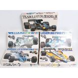 Five various boxed as issued Tamiya 1/20 scale F1 Classic Car kits, all appear as issued to