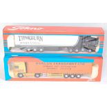 A Tekno 1/50 scale road transport diecast group to include a Thorburn International Scania Topline