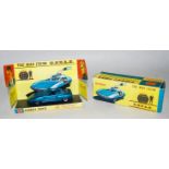 A Gulfi Toys No. CTS498 The Man from UNCLE AMC Piranha comprising of metallic blue body with