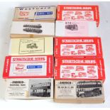10 various boxed 1/76 scale/4mm white metal public transport and tram kits to include Street Scene