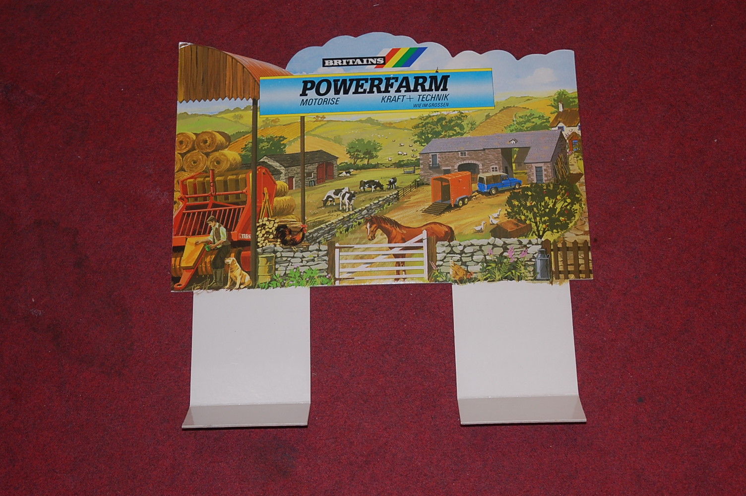 A Britains Power Farm battery operated shop display model of a rolling road, constructed in card - Image 2 of 4