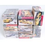 Eight various boxed as issued 1/24 scale and 1/25 scale plastic Classic Car and Highspeed Racing