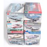 Eight boxed as issued AMT/ERTL, Monogram and Revell 1/25 scale and 1/24 Classic Car and High-speed