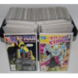 One box containing a quantity of various DC and Marvel comics, mixed examples to include The