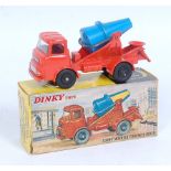 A Dinky Toys No. 960 lorry mounted concrete mixer, comprising orange cab and chassis with blue &