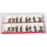 16 various Britains military release soldiers taken from Set Nos.1611-1615, all infantry men in